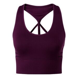 TriDri Womens/Ladies Seamless 3D Fit Multi Sport Reveal Sports Bra / Mulberry